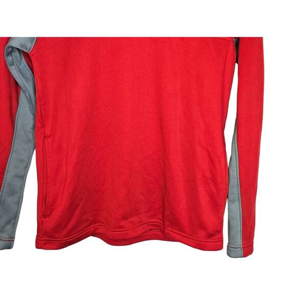 OU Oklahoma Sooners Pullover 1/4 Zip Red White NCAA College Football Small 34/36 - Picture 4 of 6